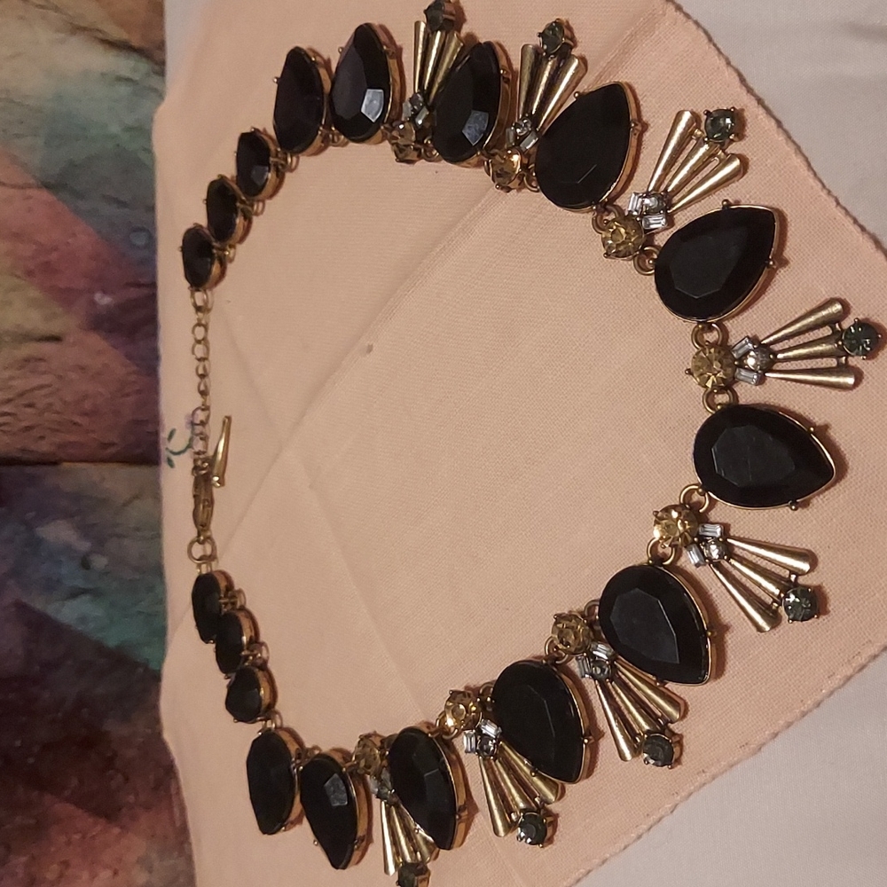 Chole & Isabel Rare Retired Deco Fanfare Teardrop Collar Necklace #99